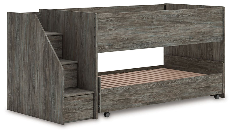 Frandern - Twin Over Twin Loft Bed - Gray - R&R Furniture Gallery (Fountain Valley, CA)