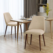 Modern Dining Chair With Iron Legs And Wood Finish - R&R Furniture Gallery (Fountain Valley, CA)