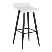 Set of two Lumi Source Ale contemporary fixed height bar stools with sleek design and modern metal frames.