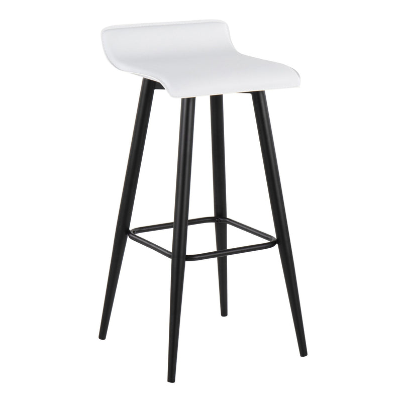 Set of two Lumi Source Ale contemporary fixed height bar stools with sleek design and modern metal frames.