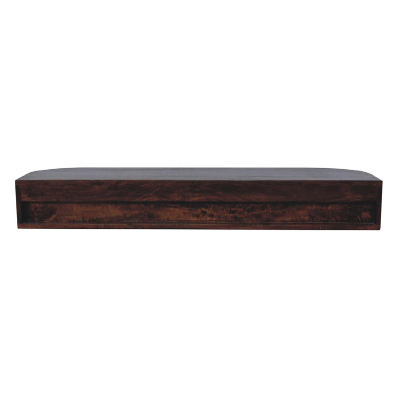 Lunar - 2 Drawer Floating Console - Chestnut - R&R Furniture Gallery (Fountain Valley, CA)