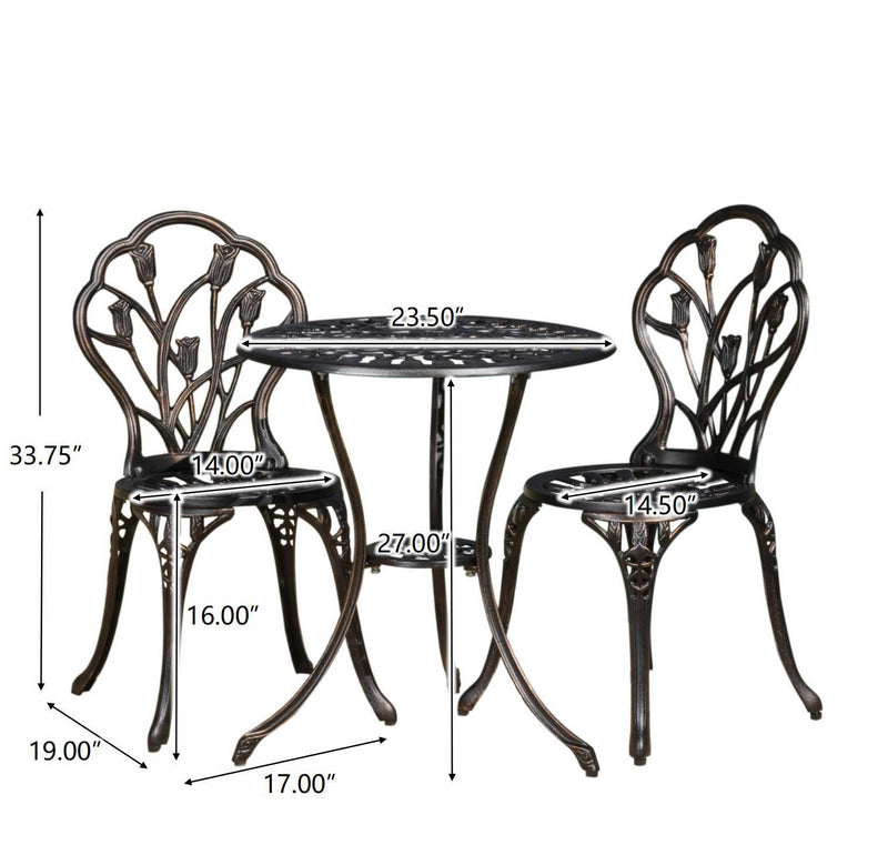 Nassau - Cast 3 Piece Bistro Set - R&R Furniture Gallery (Fountain Valley, CA)