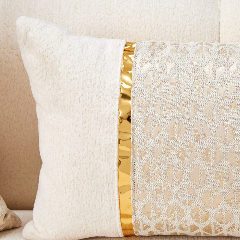 Sassani - Sofa - Crepe / Gold - R&R Furniture Gallery (Fountain Valley, CA)