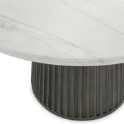 Caspia - 47" Outdoor Round Dining Table - Snowdrift White / Black - R&R Furniture Gallery (Fountain Valley, CA)