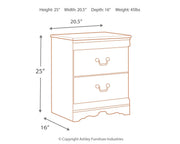Anarasia - Two Drawer Night Stand - White - R&R Furniture Gallery (Fountain Valley, CA)