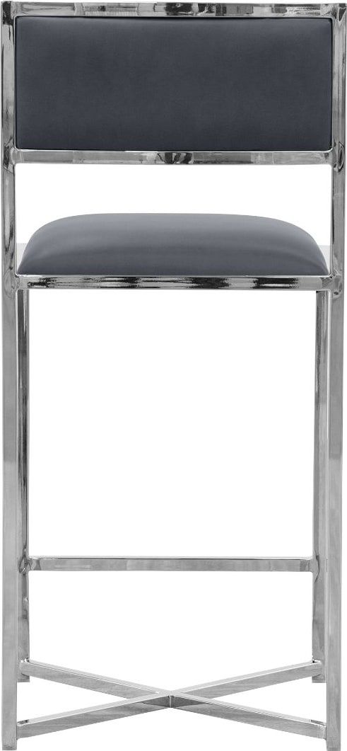 Amalfi X-Base Counter Stool in Cobalt Leather