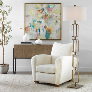 Link - Brushed Gold Floor Lamp