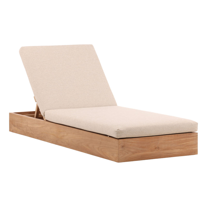 Darlene - Outdoor Chaise - Sand And Natural