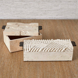 Diagram - Travertine Box - Bronze / Brown