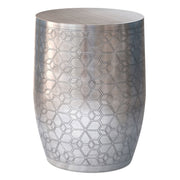 Johnsen - Geometric Pattern Accent Table - Antique Silver - R&R Furniture Gallery (Fountain Valley, CA)