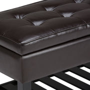 Cosmopolitan - Storage Ottoman Bench With Open Bottom - Tanners Brown - R&R Furniture Gallery (Fountain Valley, CA)