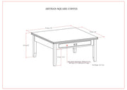 Artisan - Square Coffee Table - Russet Brown - R&R Furniture Gallery (Fountain Valley, CA)