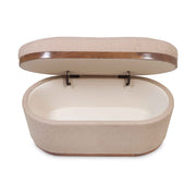 Olivier - Boucle Oval Storage Ottoman - R&R Furniture Gallery (Fountain Valley, CA)