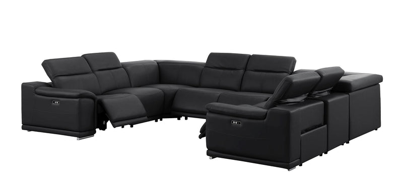 2679 - 8-Piece U-Shaped Power Reclining Sectional In Genuine Leather (4 Recliners)