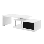 Buck II - Coffee Table With Swivel Top - White & Black High Gloss - R&R Furniture Gallery (Fountain Valley, CA)