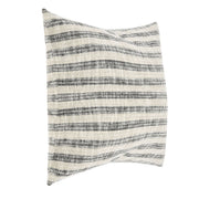 Linna 24-inch square accent pillow by Classic Home in natural and black fabric with modern design for sofa or bed decor.