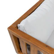 Claremont - 3 Seater Daybed Teak Acacia Wood Water Resistant Cushions - R&R Furniture Gallery (Fountain Valley, CA)