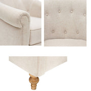 Fayette - Tufted Accent Arm Chair - Cream - R&R Furniture Gallery (Fountain Valley, CA)