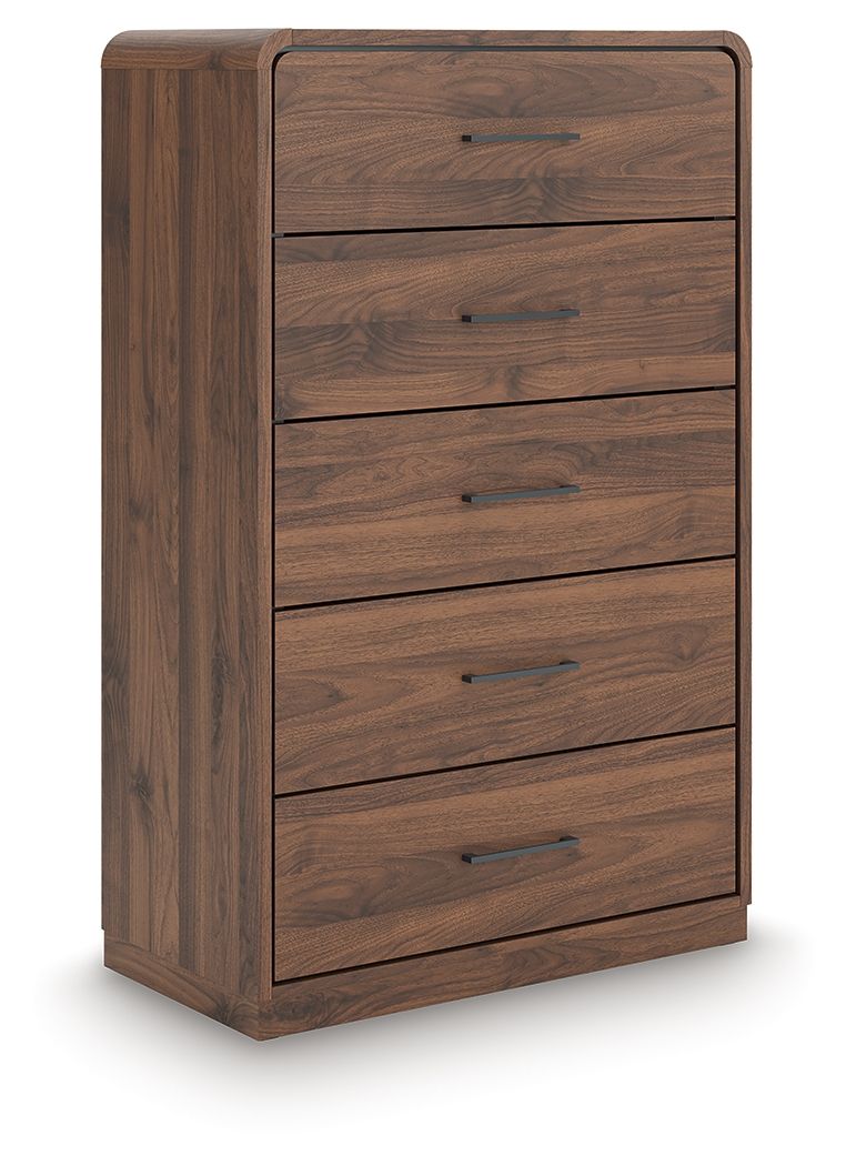 Fortlorn - Five Drawer Chest - Walnut Brown - R&R Furniture Gallery (Fountain Valley, CA)