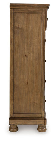 Feddinger - Five Drawer Chest - Medium Brown - R&R Furniture Gallery (Fountain Valley, CA)