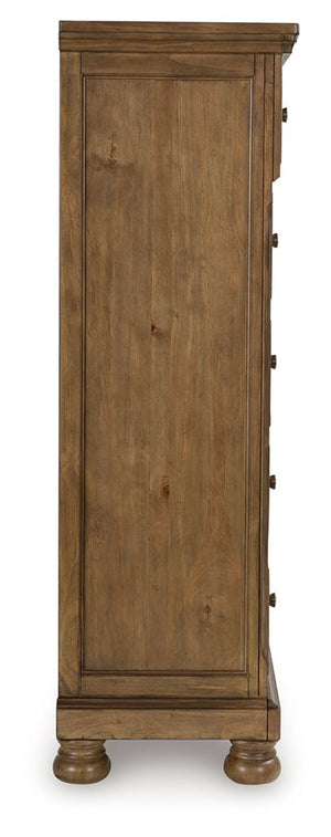 Feddinger - Five Drawer Chest - Medium Brown - R&R Furniture Gallery (Fountain Valley, CA)