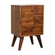 4 Drawer Multi Bedside Table - Chestnut - R&R Furniture Gallery (Fountain Valley, CA)
