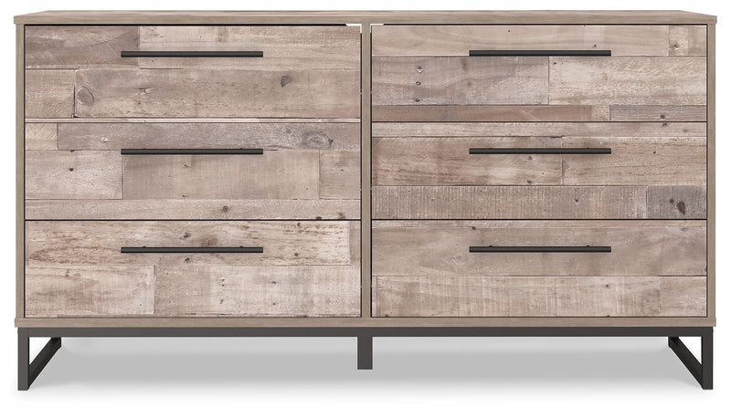 Neilsville - Six Drawer Dresser - Vinyl-Wrapped - Whitewash - R&R Furniture Gallery (Fountain Valley, CA)