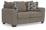 Triston-Peaks - Loveseat - Suede - R&R Furniture Gallery (Fountain Valley, CA)