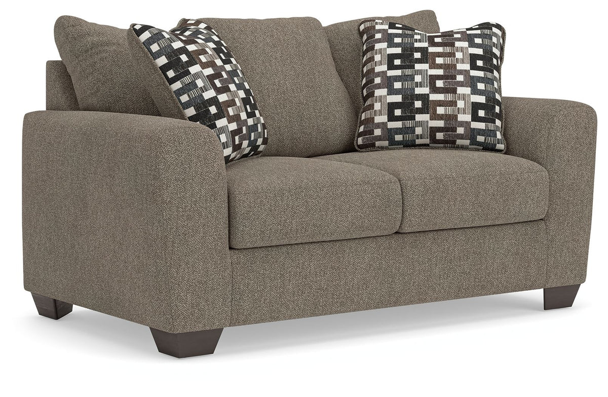 Triston-Peaks - Loveseat - Suede - R&R Furniture Gallery (Fountain Valley, CA)