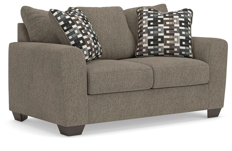 Triston-Peaks - Loveseat - Suede - R&R Furniture Gallery (Fountain Valley, CA)
