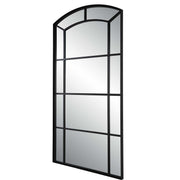 Black oversized arch mirror by Uttermost, accent mirror with a sleek, modern design and a bold black frame.