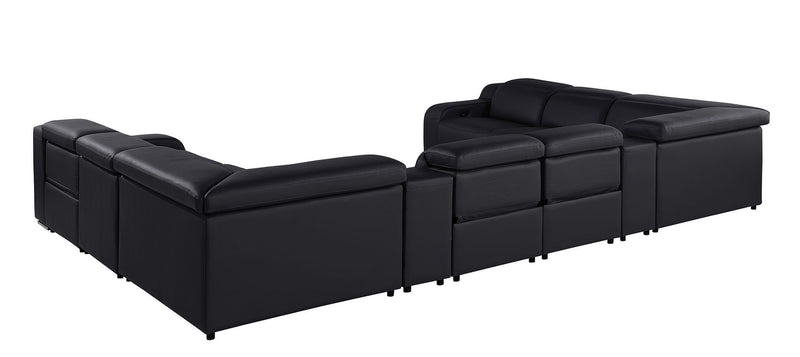 1116 - 10-Piece U-Shaped Sectional Sofa In With 4 Power Recliners & Power Headrests