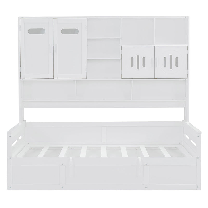 Daybed With All-In-One Cabinet And Shelf - R&R Furniture Gallery (Fountain Valley, CA)