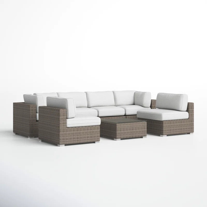 Seating Set With Cushions Handcrafted Wicker Design - R&R Furniture Gallery (Fountain Valley, CA)