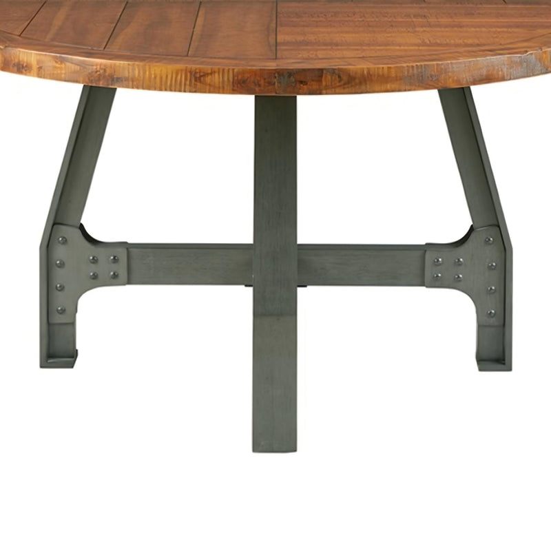 Lancaster - Round Dining / Gathering Table With Adjustable Height - Walnut - R&R Furniture Gallery (Fountain Valley, CA)