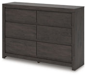 Fraluna - Six Drawer Dresser - Charcoal - R&R Furniture Gallery (Fountain Valley, CA)