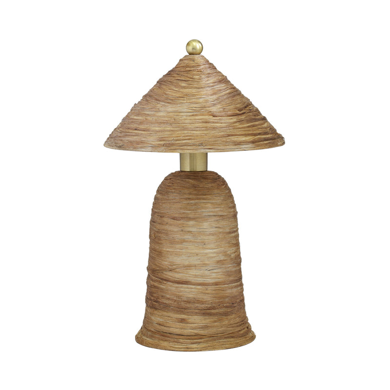 Coco - Coconut Fiber Pointed Table Lamp - Natural - R&R Furniture Gallery (Fountain Valley, CA)