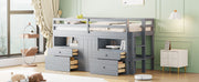 Loft Bed With 4 Drawers, Underneath Cabinet And Shelves - R&R Furniture Gallery (Fountain Valley, CA)