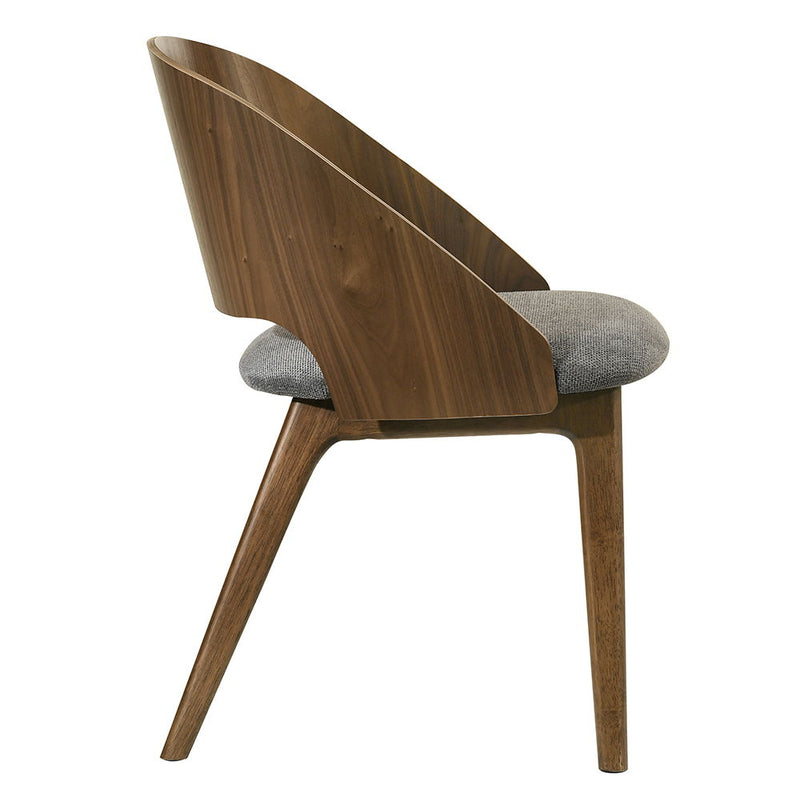 Delmon - Side Chair (Set of 2) - Dark Walnut / Gray - R&R Furniture Gallery (Fountain Valley, CA)