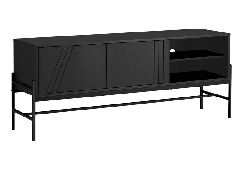 TV Stand, Modern Design Console, Media Entertainment Center, Storage Cabinet, Contemporary & Modern - Black - R&R Furniture Gallery (Fountain Valley, CA)