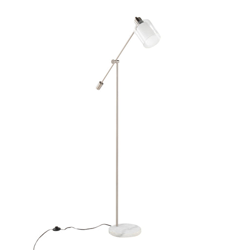 Lumi Source Marcel contemporary glam floor lamp with a sleek design and modern finish, standing tall with a stylish lampshade.