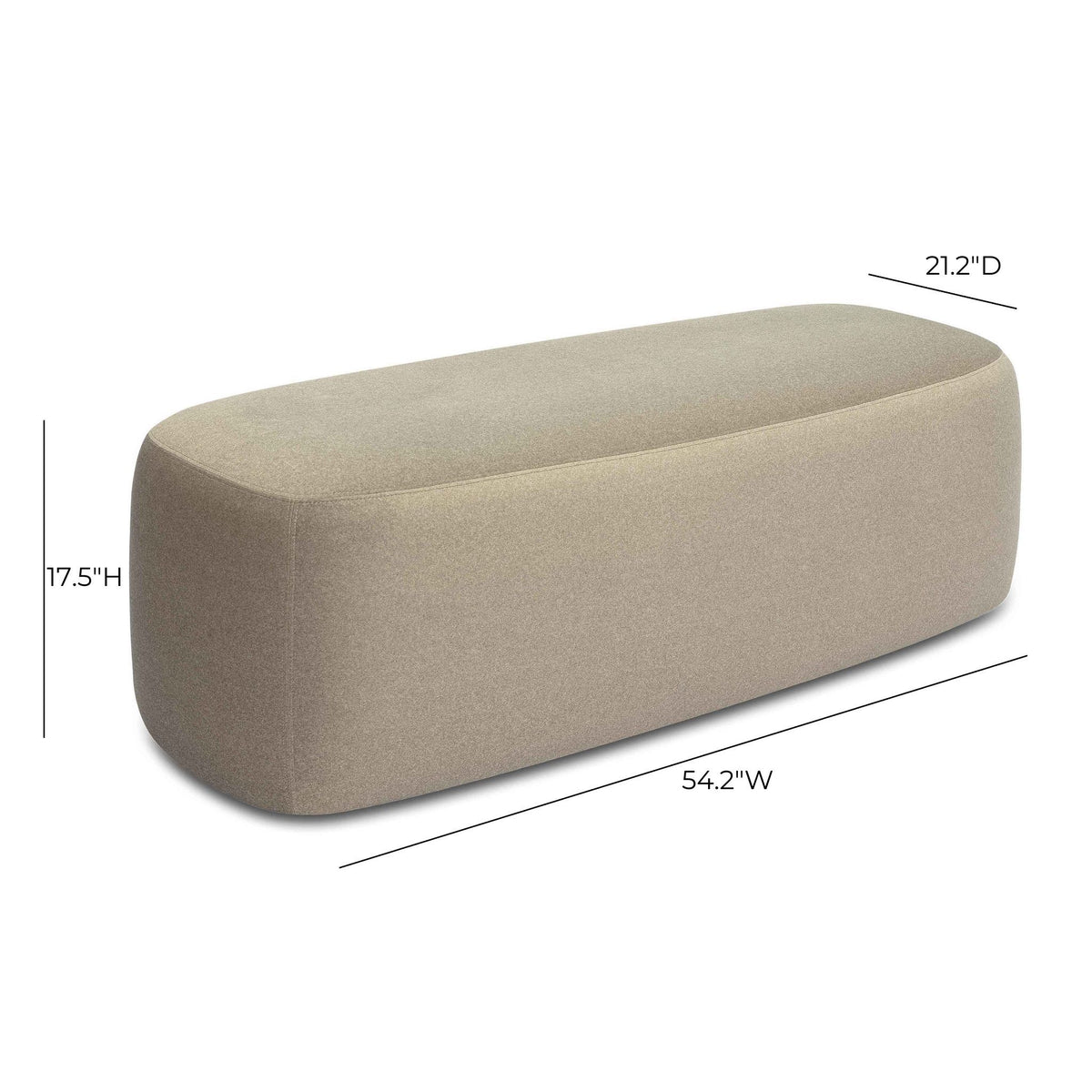Graceland - Faux Mohair Bench - R&R Furniture Gallery (Fountain Valley, CA)