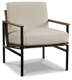 Tilden - Accent Chair - Ivory / Brown - R&R Furniture Gallery (Fountain Valley, CA)