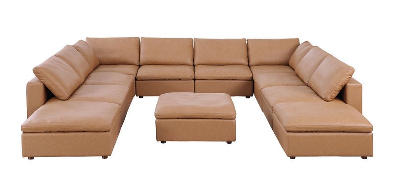 1100 - Top-Grain Italian Leather 11-Piece Sectional With Chaise