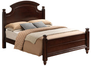 Glory Furniture Summit Queen Bed in cappuccino finish, panel bed with a modern, sleek design and a sturdy wooden frame.