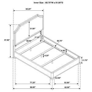 Leonide - Panel Bed With Upholstered Headboard