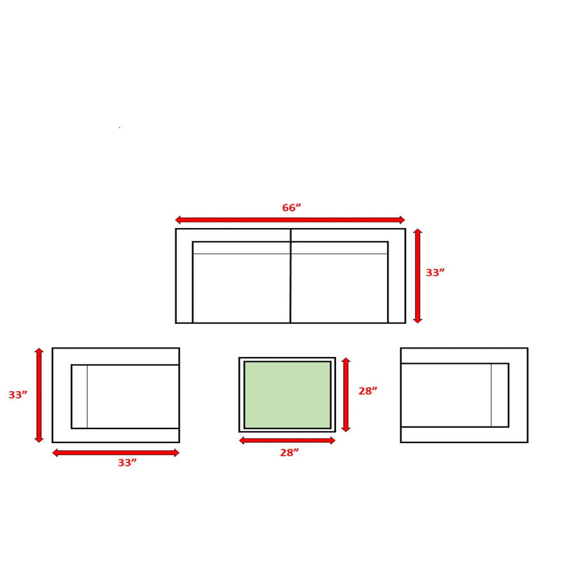 Outdoor Wicker Conversation Set With Cushions, All Weather - R&R Furniture Gallery (Fountain Valley, CA)