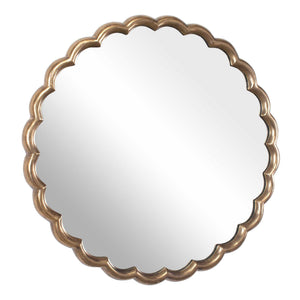 Cerrito - Round Mirror - Antique Brass