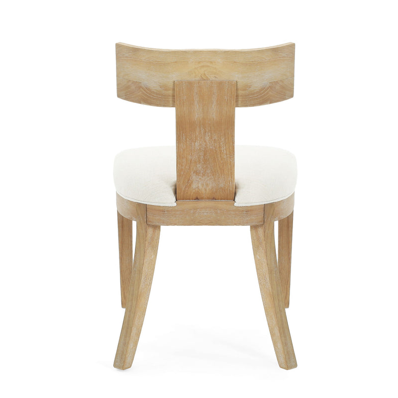 Contemporary Fabric Upholstered Side Dining Chairs Set With Curved Back - R&R Furniture Gallery (Fountain Valley, CA)