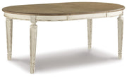 Realyn - Oval Dining Room Extension Table - Chipped White - R&R Furniture Gallery (Fountain Valley, CA)
